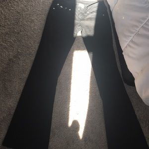 Black bell bottoms true religion